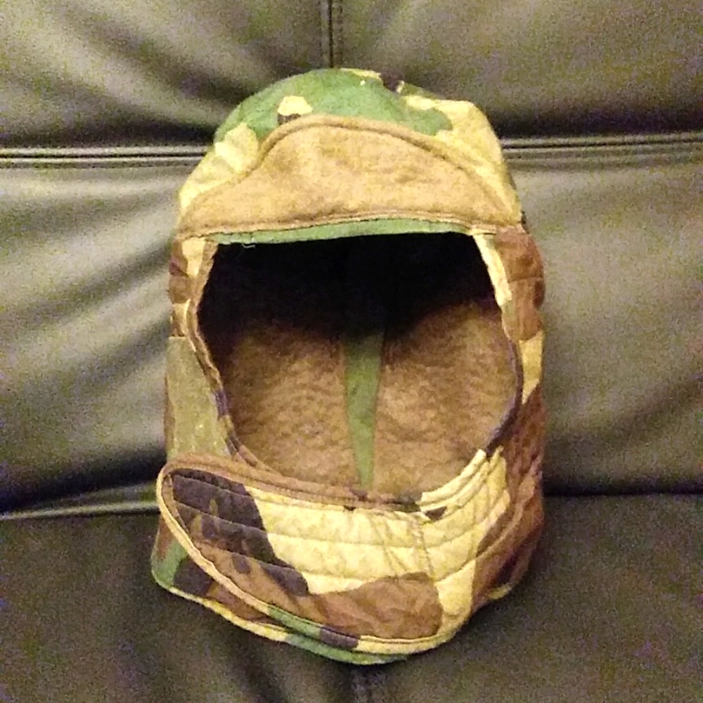 VINTAGE Military Camo Helmet Liner